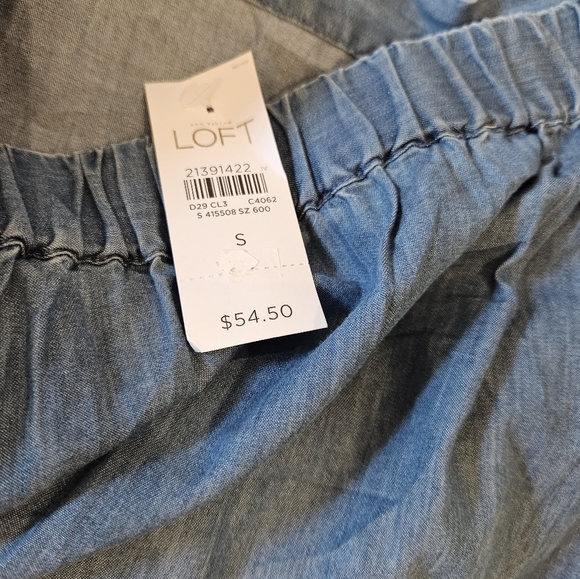 LOFT Blue off shoulder top NWT - Picture 10 of 13